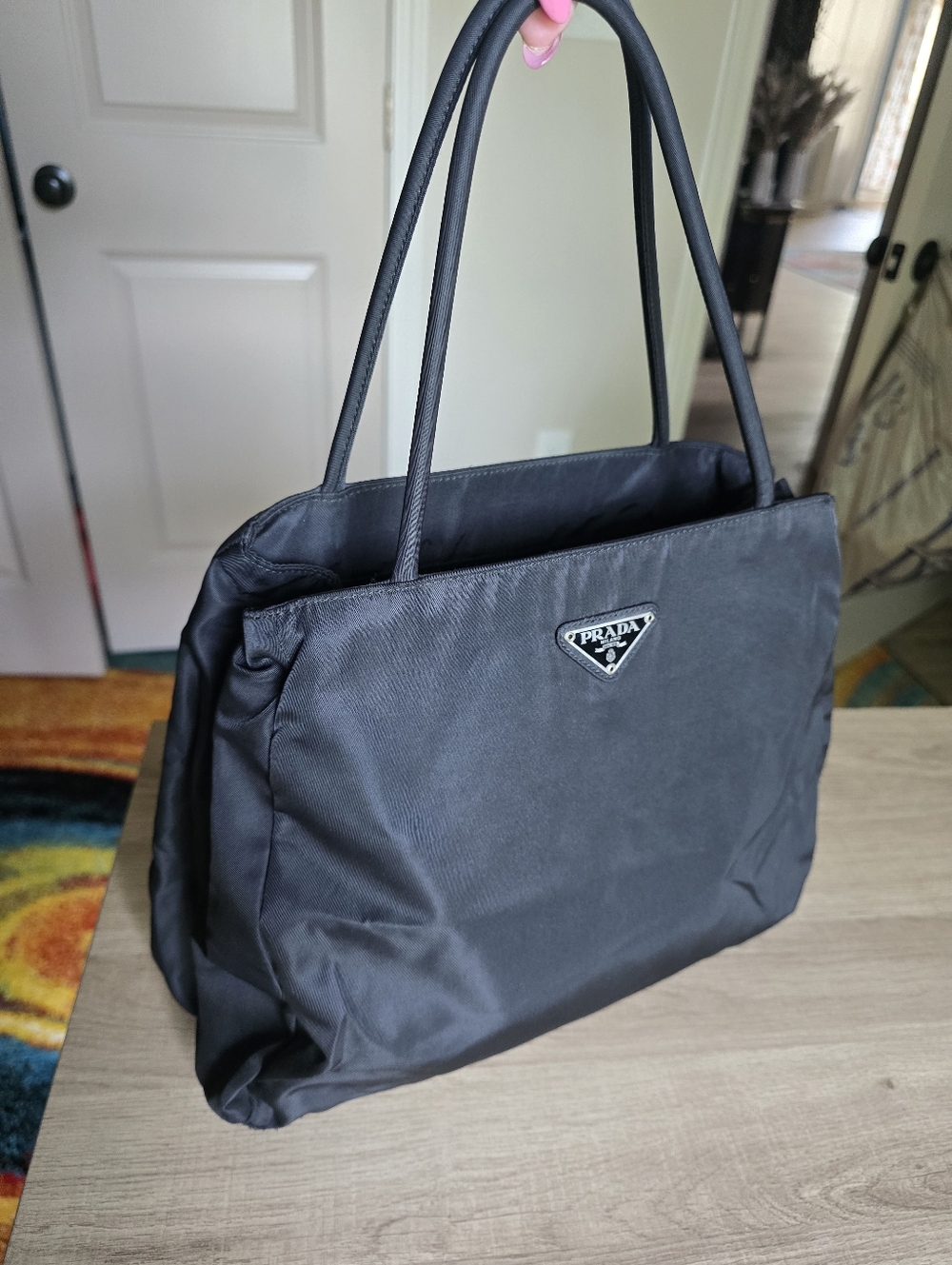 SOLD Authentic Prada Black Nylon Shoulder Or Tote Bag